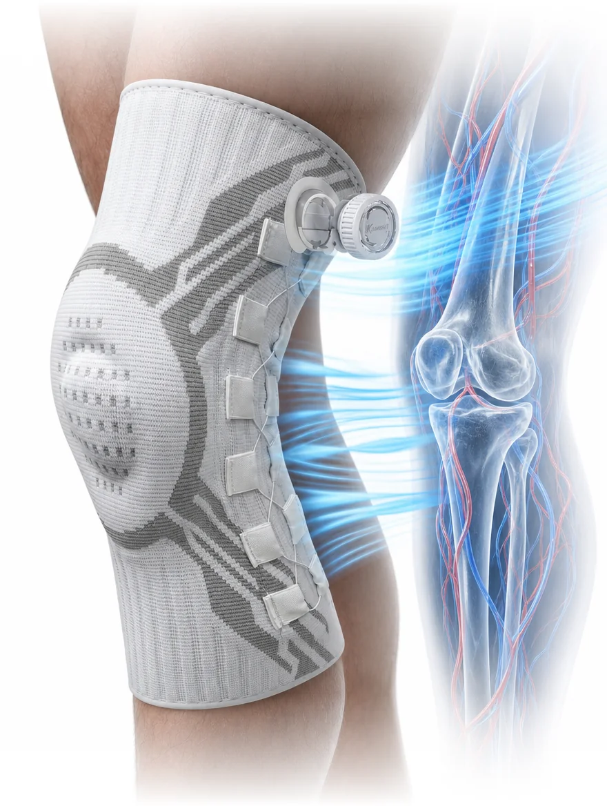 KneeLock Dial supporting the knee